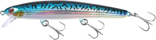Vista 10 de LITTMA Señuelos de pesca de surf de California Señuelos de pesca de agua salada Jerkbait Crankbait Surf Minnow 110 - Sardina metálica Super Glow