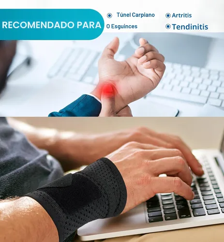 Vista 3 de HiRui Paquete de 2 muñequeras de malla ultrafina, transpirable, ajustable, para entrenamientos y uso diario, muñequeras unisex para aliviar el Negro