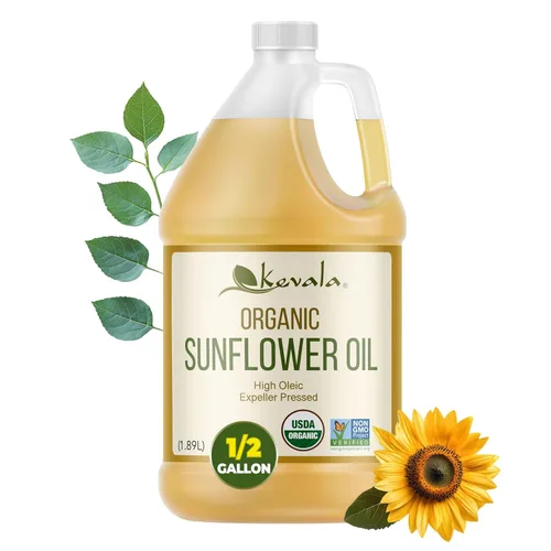 Vista 10 de Kevala Aceite orgánico de girasol alto oleico, 1 galón