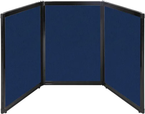 Vista 14 de Versare Pantalla plegable de mesa Partición de 3 paneles Divisor de espacio de trabajo portátil ligero Negro 78 x 24 pulgadas