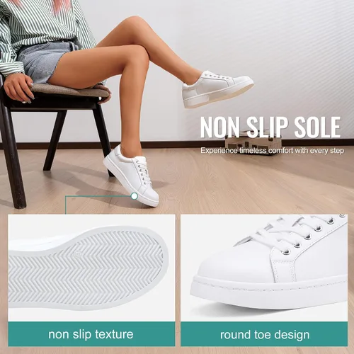 Vista 53 de Vepose Zapatillas de tenis casuales cómodas con cordones 8003 para mujer
