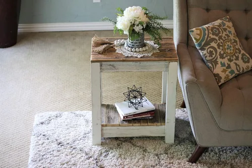 Vista 2 de Doug and Cristy Designs Mesa auxiliar combinada blanca