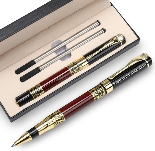 Vista 9 de YIVONKA Bolígrafos personalizados, bolígrafos grabados, bolígrafo de rodillo, bolígrafo de repuesto mediano, tinta negra, regalos personalizados