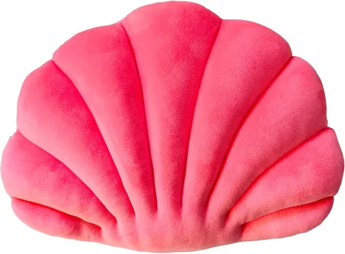 Vista 9 de YRXRUS Almohadas con forma de concha, almohada en forma de concha verde lago, almohada decorativa pequeña y linda con forma de concha marina