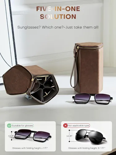 Vista 48 de Sunglasses Travel Case Organizer Hangable for Men Women, Eyeglasses Foldable Storage Organizer