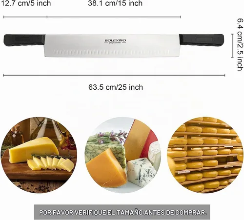 Vista 2 de Cuchillo de queso de doble mango de 15 ", acero de alto carbono