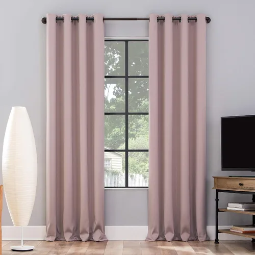 Vista 41 de Sun Zero Nordic - Juego de 2 paneles de cortinas con ojales de grado teatral extremo 100% opacas, 104" x 96" (2* 52" x 96"), cortinas opacas blanco