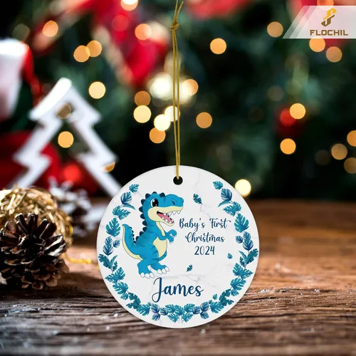Vista 5 de FLOCHIL Adorno personalizado para la primera Navidad del bebé 2023, adorno de la primera Navidad de los bebés 2023, regalo para niños, bebés