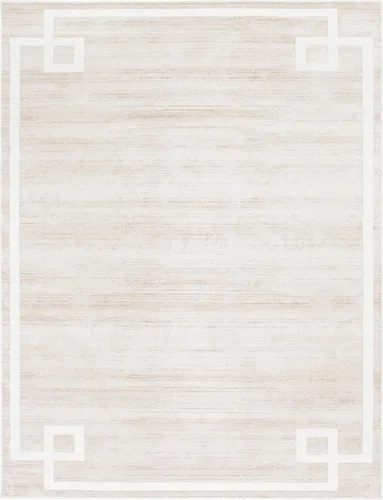 Vista 45 de Unique Loom Colección Uptown de Jill Zarin - Alfombra moderna con textura de estilo griego, color beige (1.25 x 1.85 m)