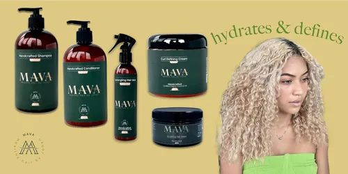 Vista 3 de Mava Champú artesanal antiencrespamiento con queratina y extracto de bambú, suavizado superior, 16 oz.
