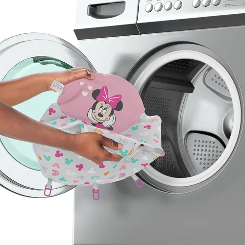 Vista 5 de Bright Starts Disney Baby Minnie Mouse Forever Besties - Andador de actividades 2 en 1 para bebé, marco fácil de plegar y estación de juguetes