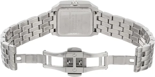 Vista 5 de Charles-Hubert, Paris 6898-W Premium Collection Reloj analógico de cuarzo japonés plateado para mujer, Movimiento de cuarzo