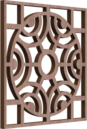 Vista 46 de Walton Paneles de pared decorativos de madera con calado, pequeños, 11 3/8 pulgadas de ancho x 11 3/8 pulgadas de alto x 1/4 pulgadas de alto, nogal
