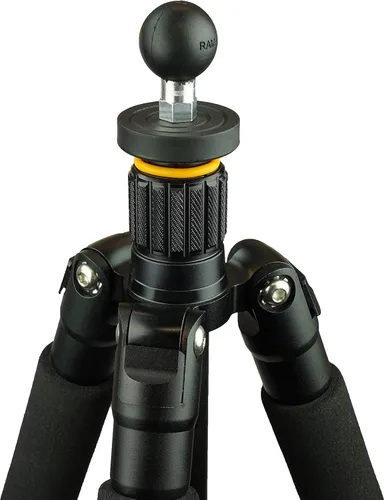 Vista 2 de RAM Mounts Adaptador de bola de rosca hembra de 1/4"-20 con poste hexagonal, tamaño B bola de 1", adaptador de montaje para cámara y accesorio