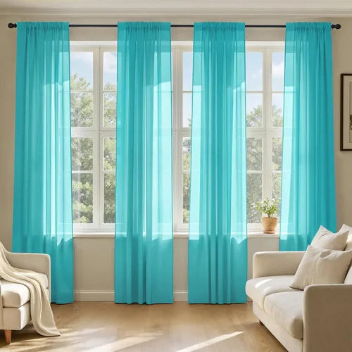 Vista 41 de MIULEE Cortinas traslúcidas marrón oscuro de 96 pulgadas de largo, 4