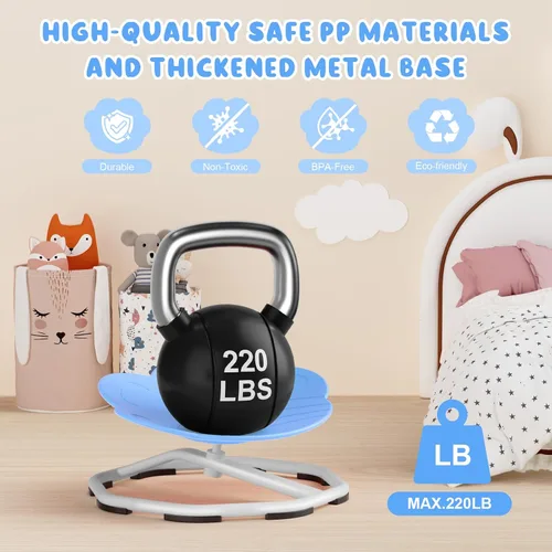 Vista 4 de Qusases Sillas Giratorias Sensoriales para Niños, Silla Giratoria para Niños Autistas, Juguetes Sensoriales de Sentarse y Girar, Entrenamiento