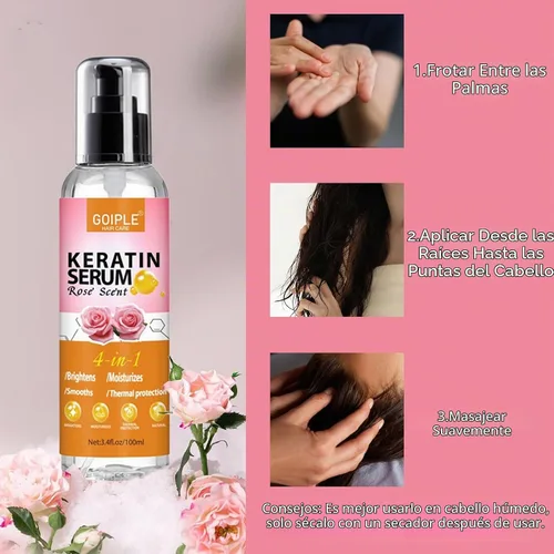 Vista 7 de Suero de queratina para el cabello, aceite hidratante y peinado de queratina, control antiencrespamiento, nutre y repara, aceite de suero