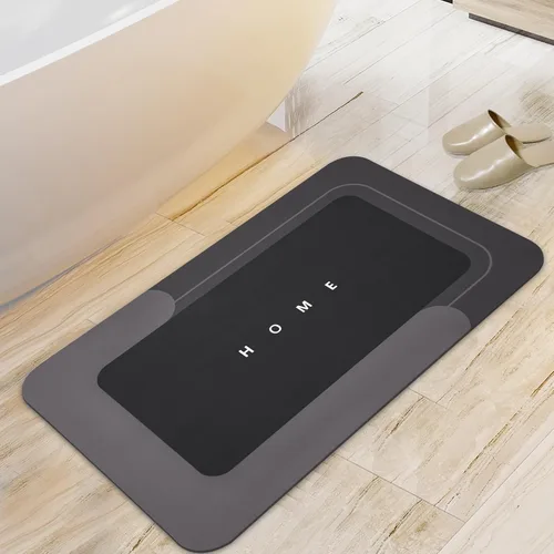 Vista 29 de Housego Tapete mágico de baño absorbente, alfombra de secado rápido, tapete mágico de baño antideslizante, alfombra de piso con respaldo de goma