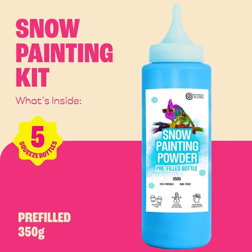 Vista 2 de Kit de Pintura de Nieve Chameleon Colors - Paquete de 10 - 5 Colores Vibrantes - 5 Botellas de Pulverización - Kit de Arte y Manualidades