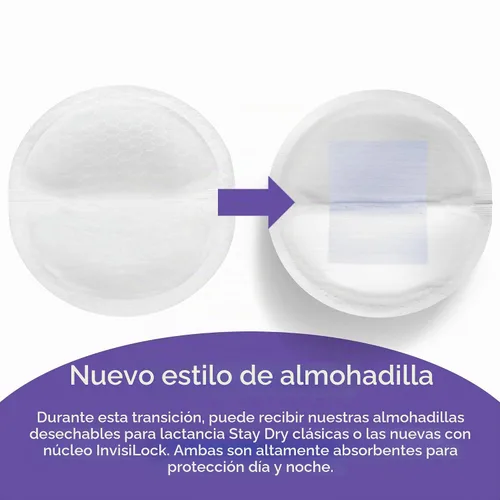 Vista 3 de Lansinoh Almohadillas desechables de lactancia Stay Dry, 36 unidades (paquete de 4)