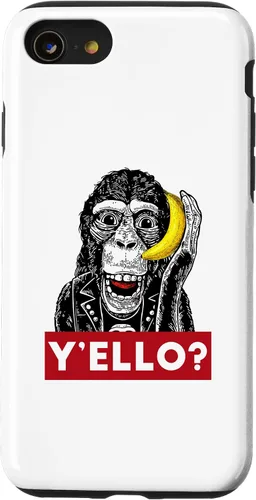 Vista 17 de Funda para iPhone 11 Pro Max Y'ello Monkey Calling Funny Supreme Print Case