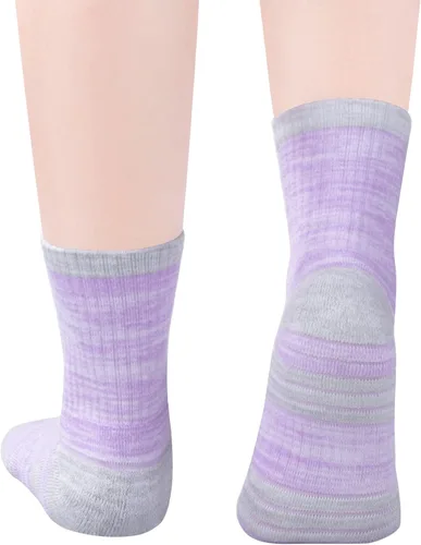 Vista 4 de YUEDGE Calcetines acolchados de algodón que absorben la humedad para mujer, 5 parespaquete de 5 parespaquete de calcetines deportivos de senderismo