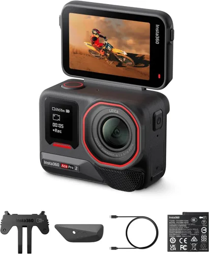 Vista 13 de Insta360 Ace Pro 2 Arctic White - Paquete de impresión flash de edición limitada, cámara de acción impermeable 8K diseñada conjuntamente con Leica