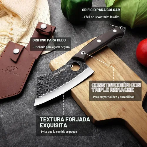 Vista 6 de Mossy Oak Cuchillo de carnicero forjado a mano