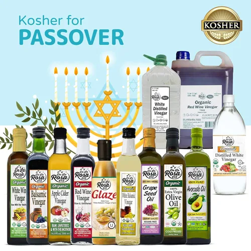 Vista 8 de De La Rosa Aceite de aguacate 100% puro, Kosher para Pascua, vegano, sin OMG y sin gluten, ideal para cocinar con alto punto de humo, primer aceite