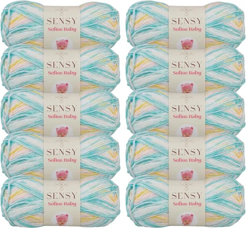 Vista 65 de Sensy Softee Hilo para Bebé, 3.5 oz, 275 yardas, Gauge 3 Light (Almendra)