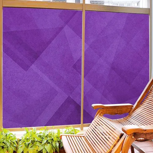 Vista 5 de Película de vinilo morado para ventana, cubierta estática para ventana de puerta, calcomanías tintadas para ventana, privacidad esmerilada