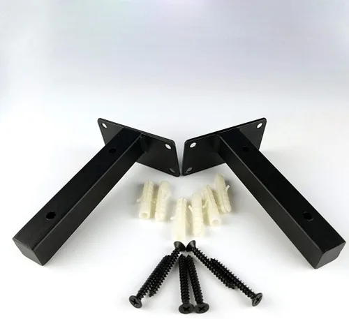 Vista 6 de Soporte de estante flotante oculto para montaje en pared, soportes ocultos para estanterías de hierro, muebles, cocina, oficina, estanterías