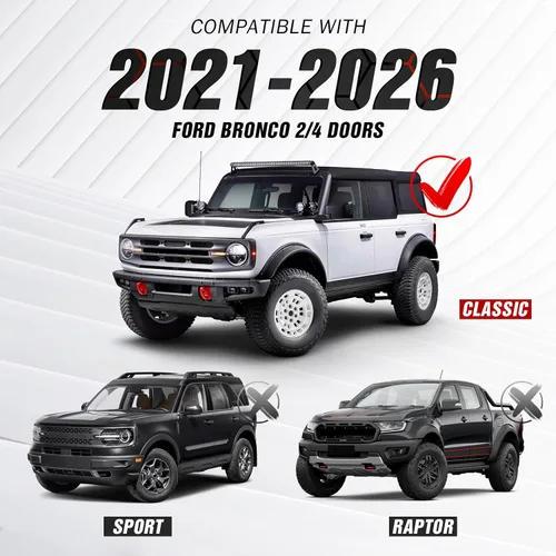 Vista 2 de para Ford Bronco Placa de Deslizamiento Frontal de Acero al Carbono Cubierta de Parachoques Compatible con Ford Bronco 2/4 Puertas 2021 2022 2023