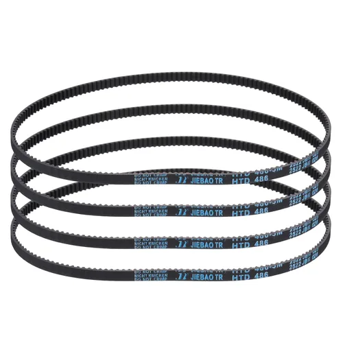 Vista 58 de uxcell 4 piezas HTD-3M Correa de Distribución de Goma 48 Dientes, Longitud de Paso 144mm x Ancho 6mm x Altura 2.4mm, Correa de Polea de Distribución
