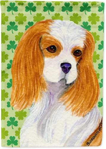 Vista 101 de Caroline's Treasures SS4442GF Affenpinscher Bandera de jardín con retrato de trébol del día de San Patricio para buzón, bandera decorativa