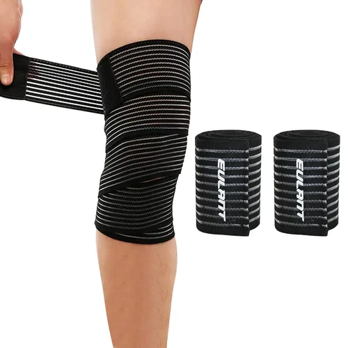 Vista 8 de Vendaje elástico de soporte de rodilla, correa de compresión de rodilla, soporte de soporte de tobillo/correa de compresión ajustable para Beige