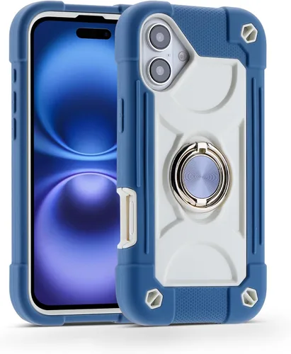 Vista 34 de MARKILL Funda compatible con iPhone 14 Pro de 6.1 pulgadas con soporte de anillo integrado, protección contra caídas de grado militar, carcasa Palta