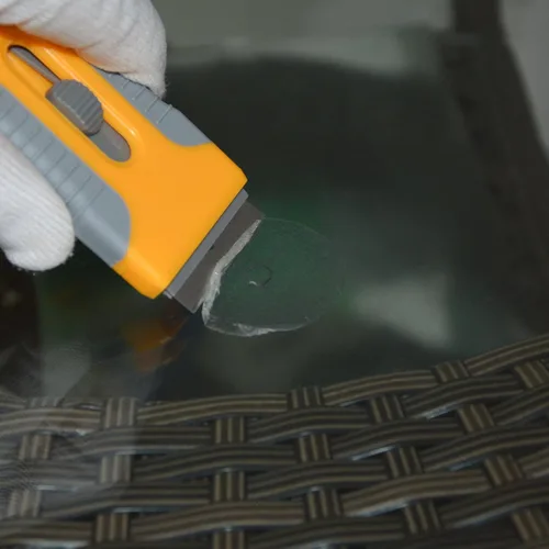 Vista 7 de FOSHIO Juego de herramientas multiusos para eliminar el tinte de ventana con raspador de hoja de afeitar de mango largo, maquinilla de afeitar