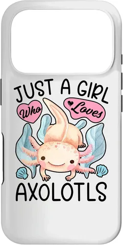 Vista 30 de Just A Girl Who Loves Axolotls Axolotl Lovers Funny Kawaii Case for iPhone 16