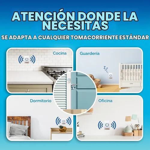 Vista 6 de Timbre inalámbrico de SadoTech – Kit de timbres y timbres impermeables inalámbricos – Rango de más de 1000 pies, timbre de 52 tonos, 4 niveles