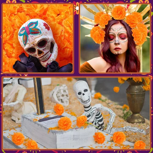 Vista 2 de Funtery - 60 decoraciones para el Día de los Muertos, decoraciones de altar