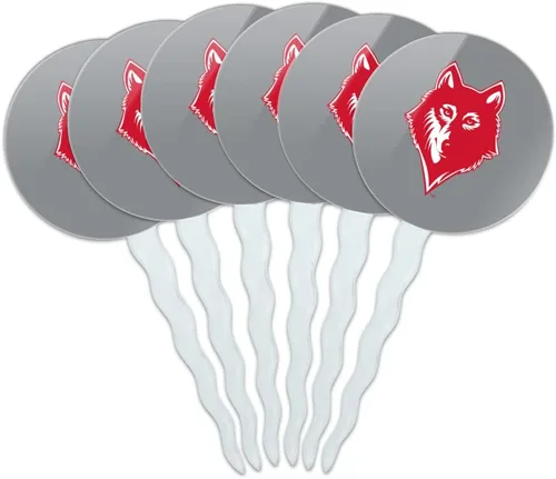 Vista 212 de Abilene Christian - Juego de 6 palillos para cupcakes con logotipo secundario