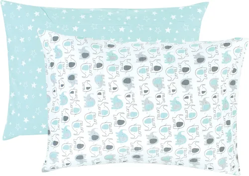 Vista 5 de Luvable Friends Fundas de almohada unisex para bebé, diseño de elefante básico para niña, talla única