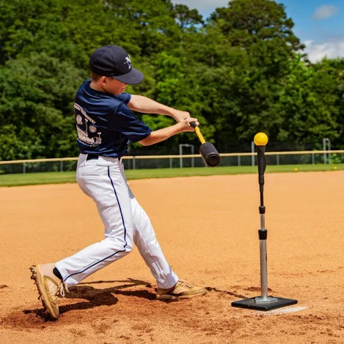 Vista 5 de Rope Bat - El entrenador original patentado de swing de cuerda Rope Bat con 12 pelotas de entrenamiento suaves - Entrenador de swing de béisbol