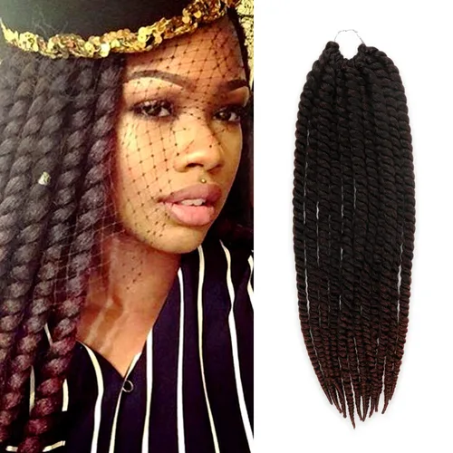 Vista 12 de Glam21USA sintético Jumbo Senegalese Twist sintético de 12 pulgadas 2-Azul