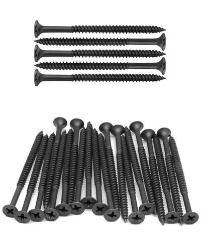 Vista 12 de 50 tornillos Phillips de cabeza plana #7 x 1-3/4 pulgadas para paneles de yeso, rosca fina, tornillo de madera de punta afilada, acero al carbono