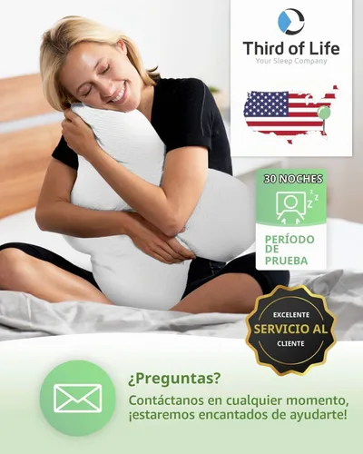 Vista 7 de Almohada para dormir lateral ACAMAR Aloe Vera Soporte de espuma viscoelástica para aliviar el dolor Funda de almohada para cuidado de la piel