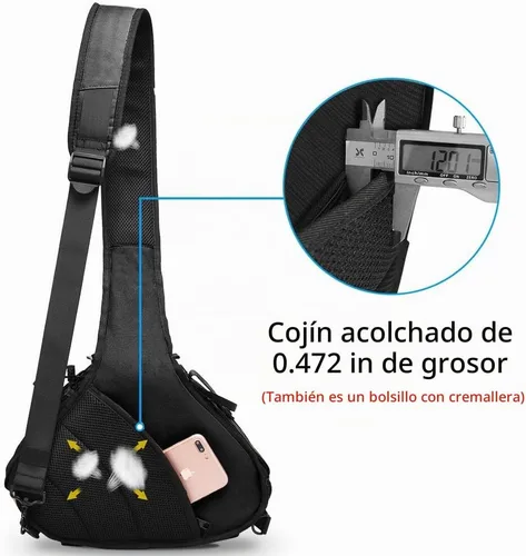 Vista 8 de Caden, bolsa triangular con tira cruzada para cámaras DSLR Sony Canon Rebel Powershot, Nikon Coolpix, Kodah, Olympus, Pentax, Sony con trípode