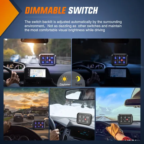 Vista 3 de Nilight Panel de Interruptores de 6 Posiciones Sistema de Relé de Control de Circuito Universal con Arnés de Cableado con Fusible LED Pod Regulable