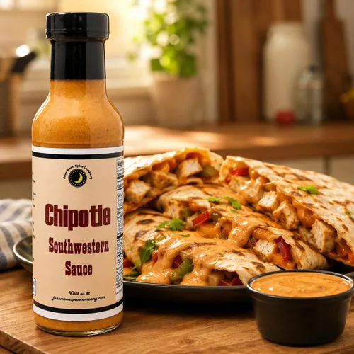 Vista 6 de Premium Salsa Chipotle Southwestern Fabricado en pequeños lotes Botella de 12 onzas líquidas con tapa de bloqueo de sabor Salsa Chipotle